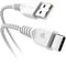 TECHGEAR Câble USB C Tressé (30cm) Compatible avec iPad Pro 12.9/11, iPad 10e Génération, Mini 6, Air 4/5 2022/2021/2020/2018 - Chargeur/Transfert [Blanc]