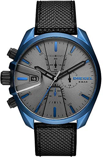 Diesel Unisex Erwachsene Chronograph Quarz Uhr mit Nylon Armband DZ4506
