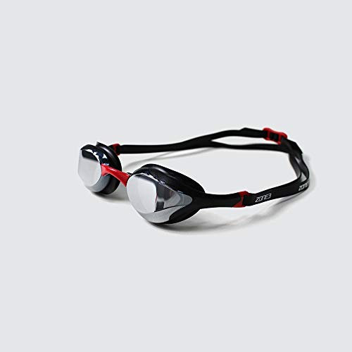ZONE3 Volare Streamline Racing Schwimmbrille (verspiegelte Gläser, Schwarz/Rot)