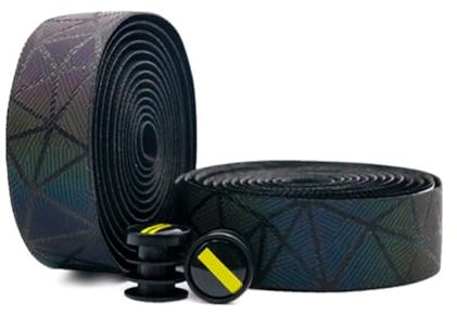 GerRit Reflektierendes Fahrrad-Lenkerband aus PU-Leder + EVA, Farbwechsel, Abstufungsaufkleber, Anti-Vibrations-Gürtel, Mountainbike-Lenkerbänder