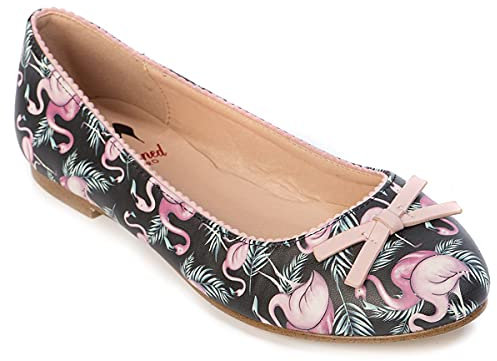 Banned Retro Delux Flamingo Frauen Ballerina schwarz EU36