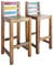 Festnight Retro Barhocker 2 STK. Barstuhl küchenhocker Barhocker Massivholz Altholz Mehrfarbig