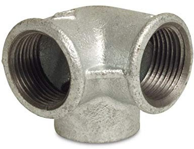 Gewindefitting Temperguss Winkelverteiler 1 IG x 1 IG x 1 IG