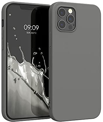 kwmobile Hülle kompatibel mit Apple iPhone 12 Pro Max Hülle - weiches TPU Silikon Case - Cover geeignet für kabelloses Laden - Stone Dust