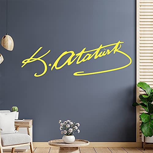 Mustafa Kemal Atatürk Wandtattoo Wandaufkleber Wall Sticker - Dekoration, Küche, Wohnzimmer, Schlafzimmer, Badezimmer