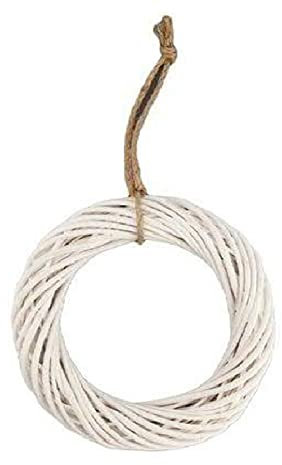 Weidenkranz Deko-Kranz Kranz zum Hängen 38 cm weiß