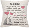 Sister Gifts from Sister Brother Big Little Soul Sister Cushion Cover Throw Pillow Cover Cushion Case Thanksgiving (sister-1)
