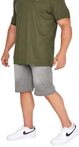 BadRhino Big & Tall Denim Shorts - Men's - Plus Size Curve Grey