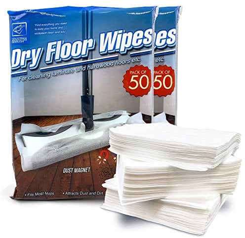 500pk Dry Floor Wipes, 29cm x 21cm Large Floor Wipes Universal Fitting for Swivel Flat Mop, Disposable Dry Dusting Cloths Laminate Cloths Mop Refill Pads (10 Pack x 500 Cleaning Cloths)