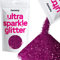 Hemway Ultra Sparkle Glitter - Fuchsia Pink | 100g Multi Size Metallic Flakes for Resin & Epoxy Crafts | Supplies for Tumblers, Festival, Hair, Face, Body, Eye & Nail Art Decoration