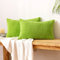 EMEMA Funda de Cojín Fundas de Almohada Corduroy Cojines Moderno Solid Suave para Sofá Silla Cama Sala de Estar Protectores Dormitorio Salon Hogar Habitacion 2 Piezas 30x50cm Manzana Verde
