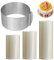 EGEN Adjustable Cake Ring and Transparent Cake Collar, Heavy Duty 16-30cm Round Cake Mold Mouse Ring and 8/10/15cmx10m Acetate Roll Set of 4(Cake Ring+Cake Collar(8/10/15cm))