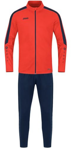 JAKO Kinder Trainingsanzug Polyester Power, Flame/Marine, 128