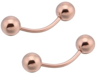 Manschettenknöpfe Rosegold, Manschettenknöpfe Herren Doppelter Runder Ball Damen Schmuck Hochzeit für Hemd mit Geschenkbox