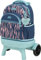 TANDEM Carro Compact Desmontable, Mochila Escolar con Ruedas Grandes y Silenciosas, 35L, 5 Compartimentos, Tirantes Ergonómicos, Bolsillo Lateral para Botella, Asa Acolchada Superior, Colección Flame
