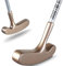 Putter da golf junior per mancini/destrorsi, putter a due vie per bambini per principianti con viso di precisione e impugnatura per tutte le stagioni (ragazzi, 3-5 anni con testa dorata)