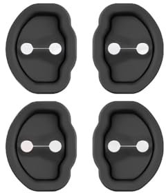 GaNkas 4pcs Car Door Lock Latches Cover for Tesla Model 3 Model Y Upgraded Durable Silicone Flexible Car Door Lock Protector