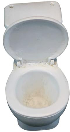Mipcase 2pcs Micro Landscape Toilet Dresser Decor Play Pretend Games Joke Toilet Seat Mini Toys for Mini Sink Vanity Table Mini Commode Shape Decor Dad White Dressing Table Resin
