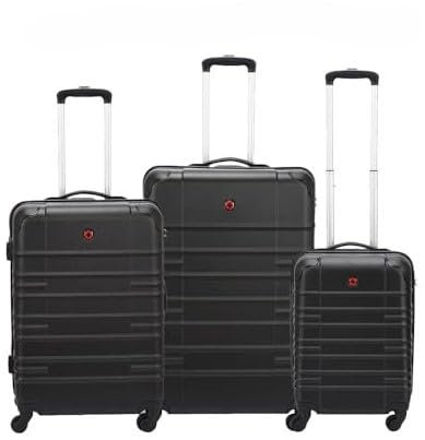 WENGER Hartgepäck Koffer-Set 3-teilig | Reise-Trolleys aus hochwertigem, robustem ABS Material | für Damen und Herren | 4 Rollen & Teleskopgriff | Amplar Serie