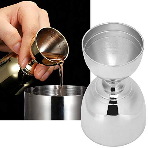 BLSYHDH Bar Jigger, A Bar Premium Bell Jigger en Acier Inoxydable Double Tête Cocktail Jigger Mixer, Outil de Barman Mesure Oz Cup Bar Outil Cocktail Boisson Tasse à Mesurer pour la Maison(Argent)