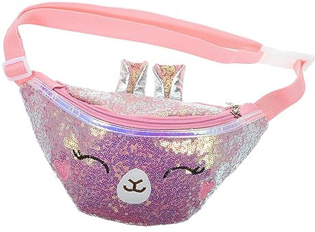 WRITWAA Modische Gürteltasche Für Kinder – Muster Mehrzweck-Bauchtasche Für Mädchen/Jungen Alter 8–12 Pu-Material