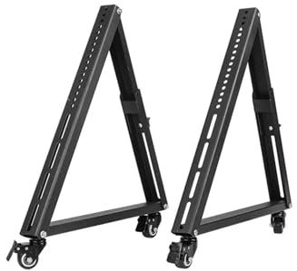 WGJJPQYK 1 Paio di Supporti TV con Ruote, Supporto TV Mobile con Ruote, Adatto for LED da 32-55 Pollici, LCD, TV Piatta e Curva, Carrello TV ad angolazione Regolabile