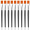 Molain 60 Stück Breite Flache Pinsel, 20mm Borstenpinsel Acryl Pinsel Pinsel klein pinselset Schule Flachpinsel Künstlerpinsel Set für Details und Kunstmalerei(Schwarz)