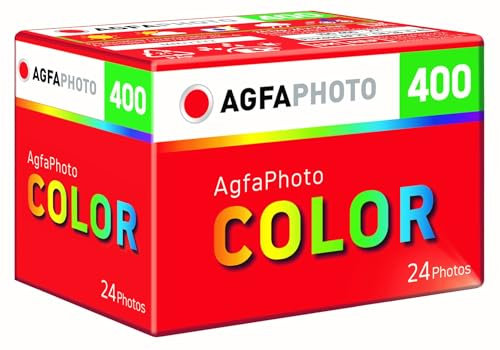 AGFA Photo Colour 400 – Film Couleur 135mm, 24 Poses, ISO 400, Compatible Appareils Photo Argentiques, Excellente Qualité d'image, Faible Luminosité