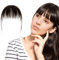 Tyqour Bangs Clip in Pony 100% Fringe Air Bangs Natürliche Pony Haarteil Hair Pieces, Human Hair Clip in Pony Natürliche Bangs für Frauen Nahtlose Clip in Extensions Echthaar Braun