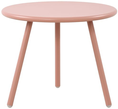 CLP Table Basse Berea I Table de Salon Ronde pour l'extérieur et l'intérieur I Table de Jardin résistante aux intempéries et aux UV I Table d'appoint pour l'extérieur, Couleur:Rose