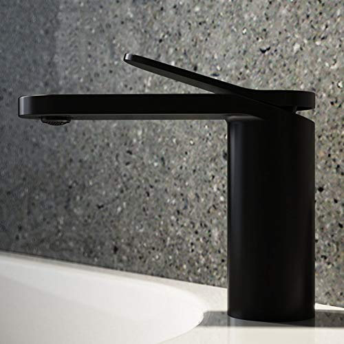 GXJBGYUSFT Bathroom Washbasin Faucet Chrome Plated Black White Paint Brass Cold and Hot Mixer Water Tap