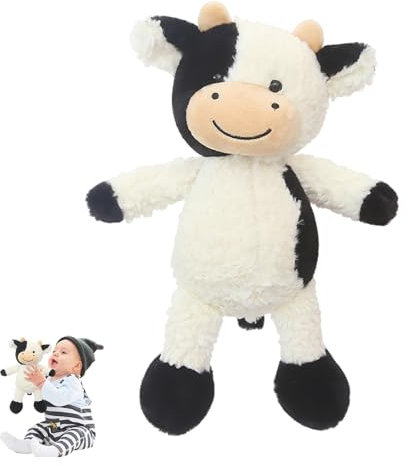 WDKXCN Kuh Kuscheltier, 30CM Plushie, Plüschtier, Schwarz Weiß Stofftier, Weiches Plush Toy für Baby Kinder und Erwachsene Geschenke (Stehend)