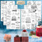 Rub On Sticker Neujahr, 6 Stück A5 Rub On Aufkleber, Folie Transferaufkleber, für Möbel, Glas, Holz, Scrapbooking, DIY Basteln Deko (Neujahr)
