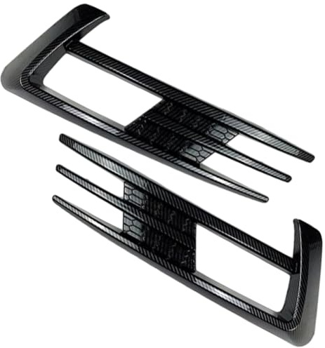 Kacepar Nebelscheinwerferabdeckung, Frontstoßstangen-Nebelscheinwerfer Nebellampen-Blenden-Abdeckung Zierleiste Kompatibel mit VW Golf 7 MK7 2013-2016, Kohlefaser-Optik-Finish