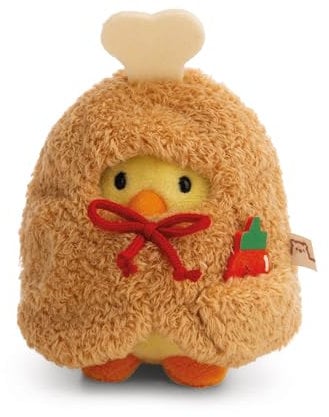 NICI Kuscheltier Küken Tschieps 8cm mit Chilisoße & Hähnchenkeulekostüm in Geschenkbox - gelb - Stofftier aus weichem Plüsch, Plüschtier zum Kuscheln und Spielen, für Kinder & Erwachsene - 61653