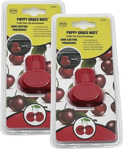 Poppy Grace Mate EVA Autoduft, Kirsche, 2er Pack