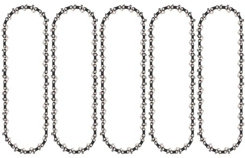 Yweller RAC270 Sägekette passend für Ryobi OPP1820,RPP182020,RY18CS20A0, RY18CS20A125,Oregon 90PX033E, 90SG033E, 90PX033X, 90JG033X kettensägenketten 20 cm 3/8'' 1,1 mm 33 TG 5 Stück