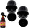 2 Stück Gasmaske Bierflaschenverschlüsse,Neuartige Wiederverwendbare Bierflaschen Helm,Soldat Salut Bierflasche Helm,Passend für die Meisten Standard-Bierflaschen(Schwarz)
