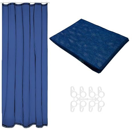 GX GARGIX Tenda Zanzariera telo mosche porta balcone finestre moschiera (Cap/Blu)
