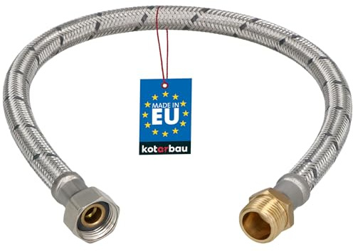KOTARBAU® Flexschlauch 3/8 x 3/8, Wasserschlauch 50 cm, Panzerschlauch