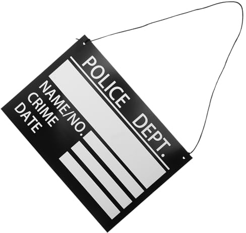 LOPUNER Gefängnis Kostüm aus schwarzem Papier mit Namensschild und Schild, 1 Stück, für Party Photobooth Props und Gefängnisfreilassungsdekoration, für alle Altersgruppen