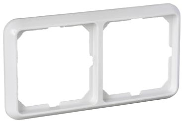 Schneider Electric Elso Rahmen für Steckdosen und Schalter, 2-fach, Fashion Duro, reinweiss, Artikelnummer 204204