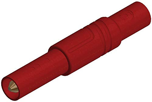 SKS - HIRSCHMANN Sicherheits-Bananenstecker, Durchmesser der Stifte: 4 mm, LAS S G 934097101, Rot, 1 Stück
