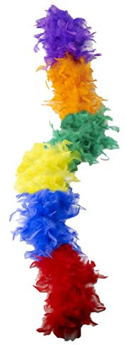 Feather Costume Boa Rainbow One Size