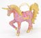 crafts & design Bezauberndes Einhorn, Deko Hänger Flieder/Gold, Verzierungen, Christbaumschmuck 15 cm