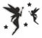 Sea View Stickers 52 Fairy Stickers - Black