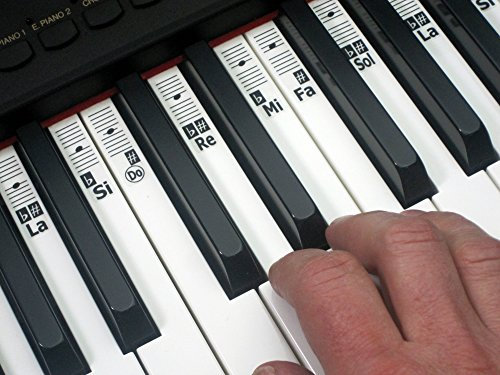 KEYNOTES Do Re Mi Solfège Piano and Music Keyboard Key Note Stickers with Online Learning Aids