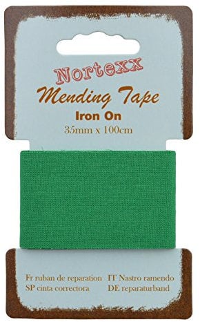 Nortexx Iron On Repair Tape-Green, 100% Cotton, 14 x 8 x 1 cm