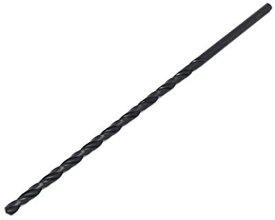 sourcing map Foret hélicoïdal HSS 6,5mm Dia Perçage 250mm long tige ronde droite Noir