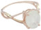 RIYO Glänzender Regenbogen Mondstein 925 Sterling Silber Roségold weißer Ring Jaipur 51